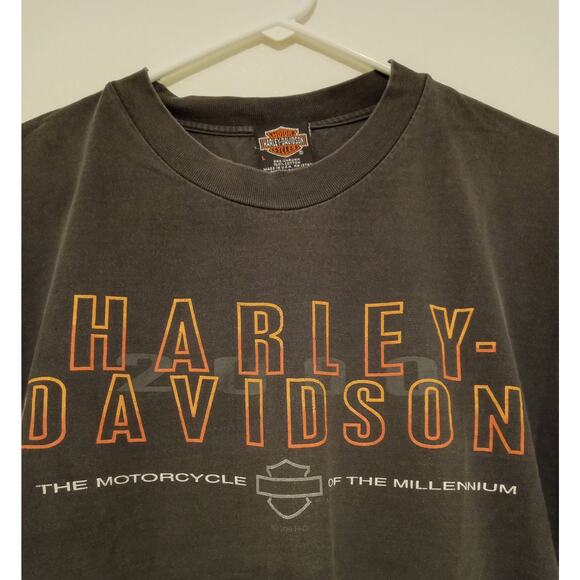 Vintage Harley-Davidson Tee Pensacola Florida Back Hit USA Biker Graphic SZ L - Picture 3 of 9